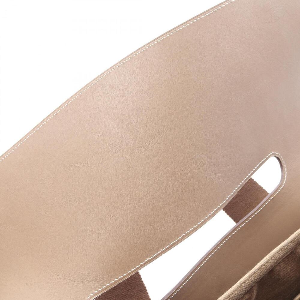 Hermes Valparaiso MM Handbag, Leather, Toile Chevron Pattern, Women's, Beige - Picture 8 of 10
